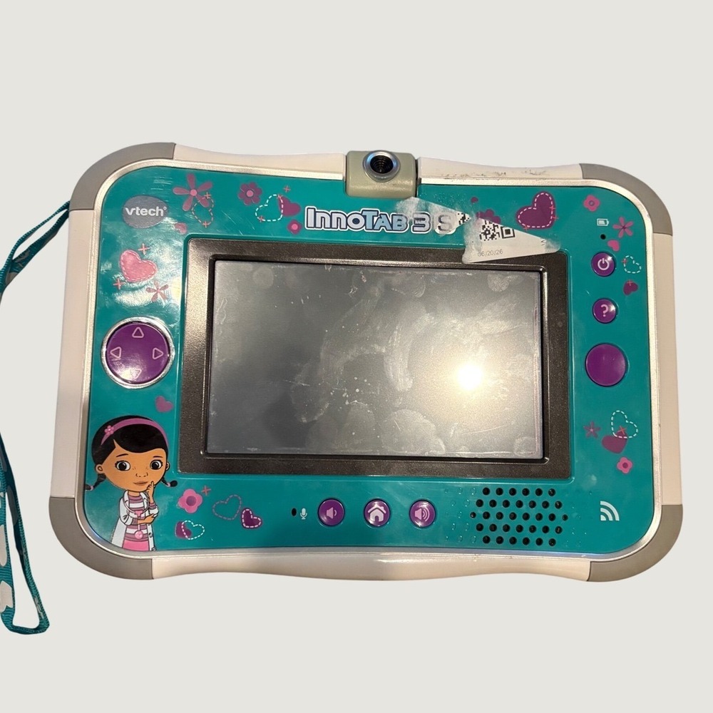 VTech InnoTab 3S Wi-Fi Learning Tablet Teal Doc McStuffins with Game Untested